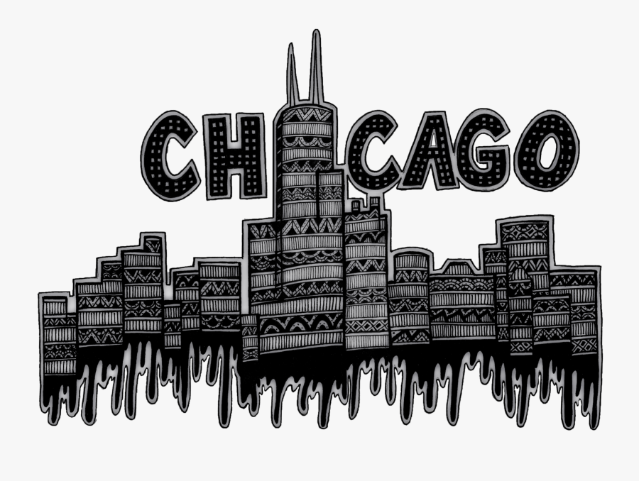 Dallas Drawing Black And White - City Of Chicago Drawing, Transparent Clipart