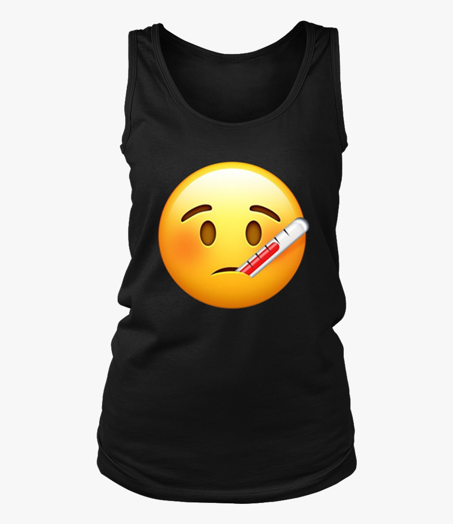 Sick Face T Shirt Fever Thermometer Hospital Sad - T-shirt, Transparent Clipart