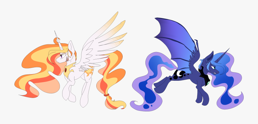 Celestia And Luna Au Designs By Ge1st - Au Princess Luna And Celestia, Transparent Clipart