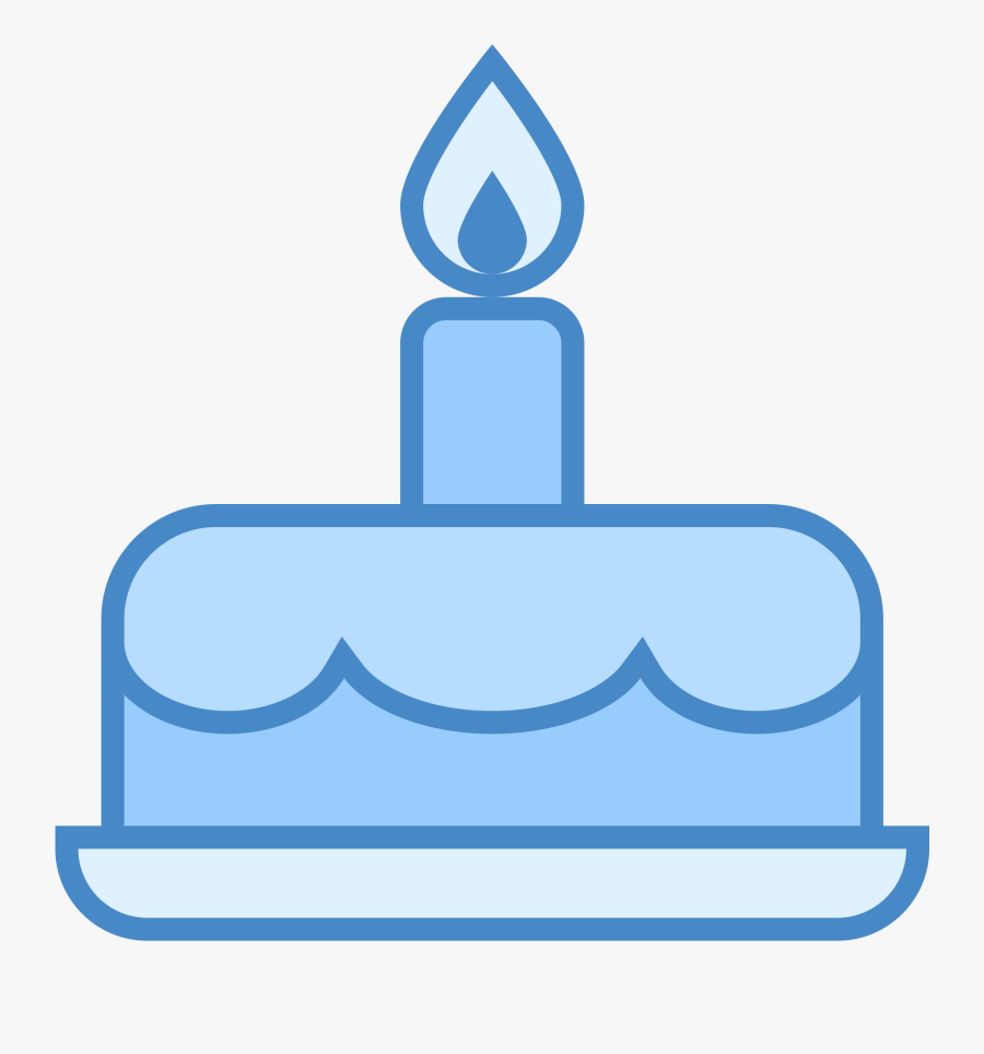 Birthday Cake Facebook Icon - Birthday Cake Logo Blue, Transparent Clipart