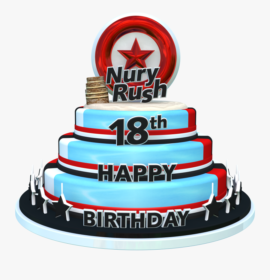 Nuryrush"s Birthday 18th Cake Render By Nuryrush Clipart - Cake, Transparent Clipart