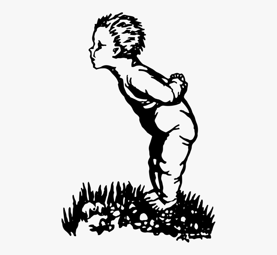 Vintage People Baby - Black And White People Drawings Png, Transparent Clipart