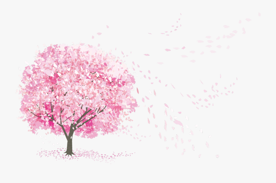 #sakura #pink #deco #japan #flowers #tree #spring #splash - Japanese Pink Tree Png, Transparent Clipart