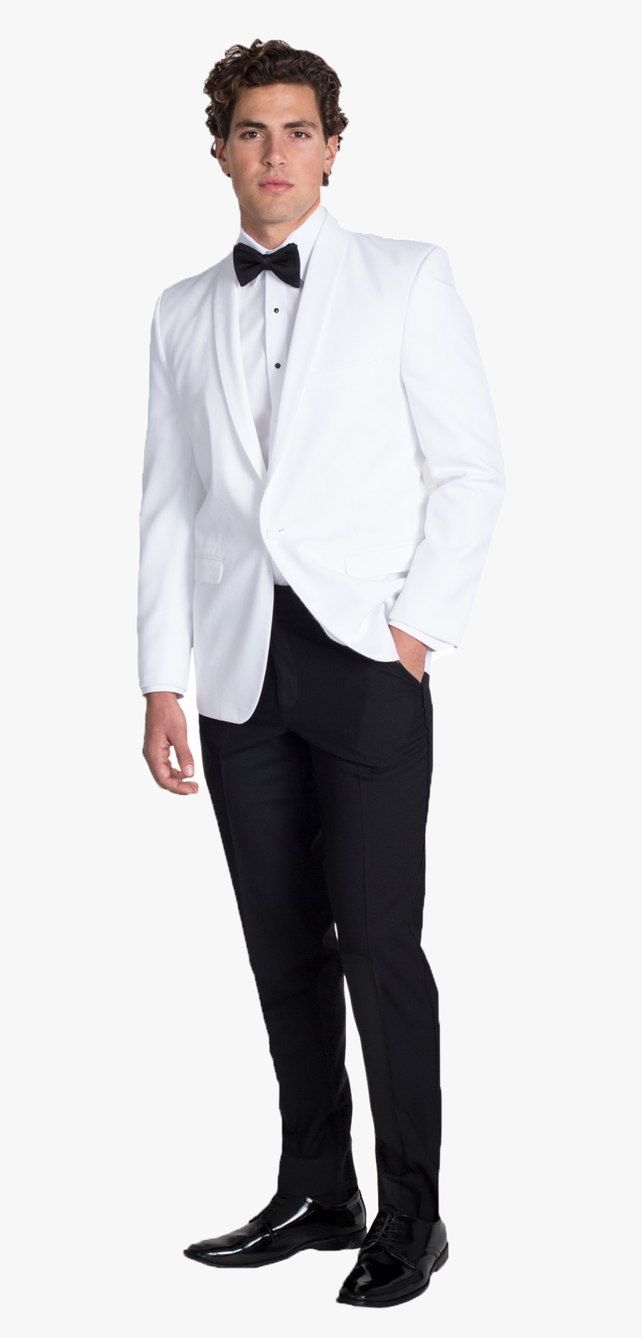 White Tuxedo Suit Png Image File - White Dinner Jacket, Transparent Clipart