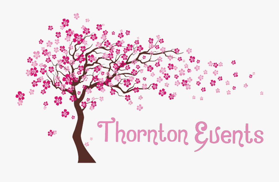 Cherry Blossom Tree Design - Drawing Tree Cherry Blossoms, Transparent Clipart