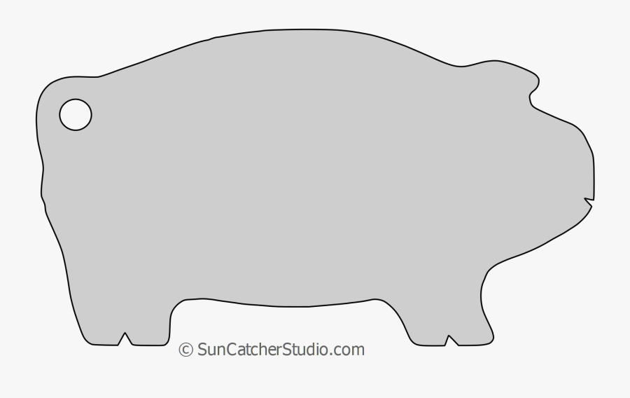 Clip Art Wood Cutting Board Design - Pig Template For Cutting Board, Transparent Clipart