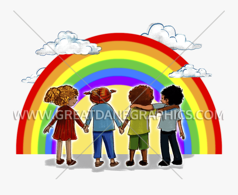 Clipart Rainbow Child - Illustration, Transparent Clipart