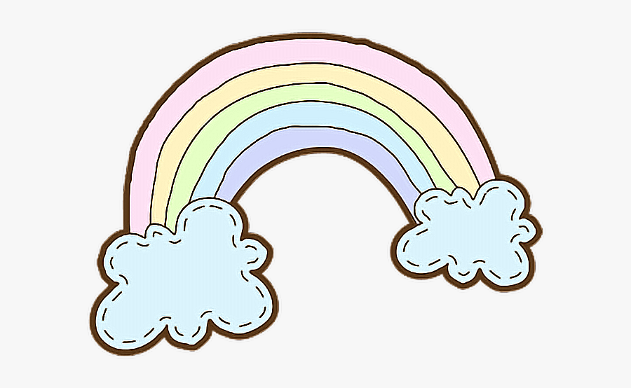 #cute #colorful #rainbow #could #cartoon #drawing #dreamy - Rainbow Cartoon Drawing, Transparent Clipart