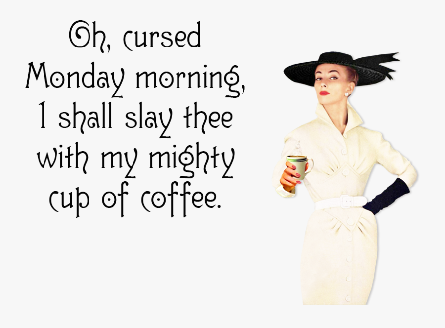 Vintage Coffee Monday, Transparent Clipart
