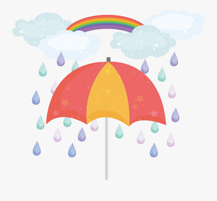 Clipart Umbrella Rainbow - Happy Monsoon Images Download, Transparent Clipart
