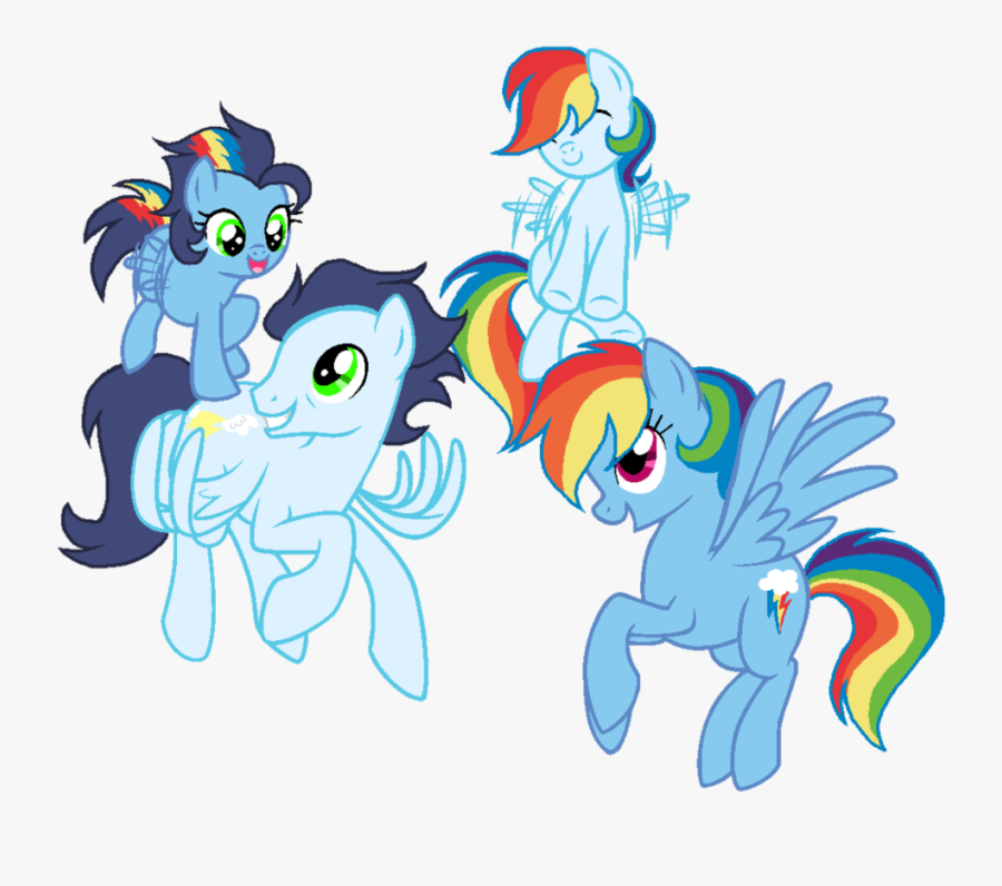 My Little Pony Rainbow Dash And Soarin Kids - My Little Pony Family Kids, Transparent Clipart