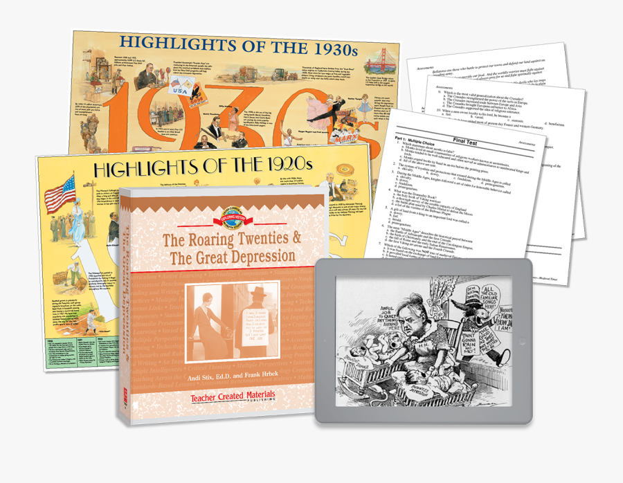 The Roaring Twenties And The Great Depression - Brochure, Transparent Clipart