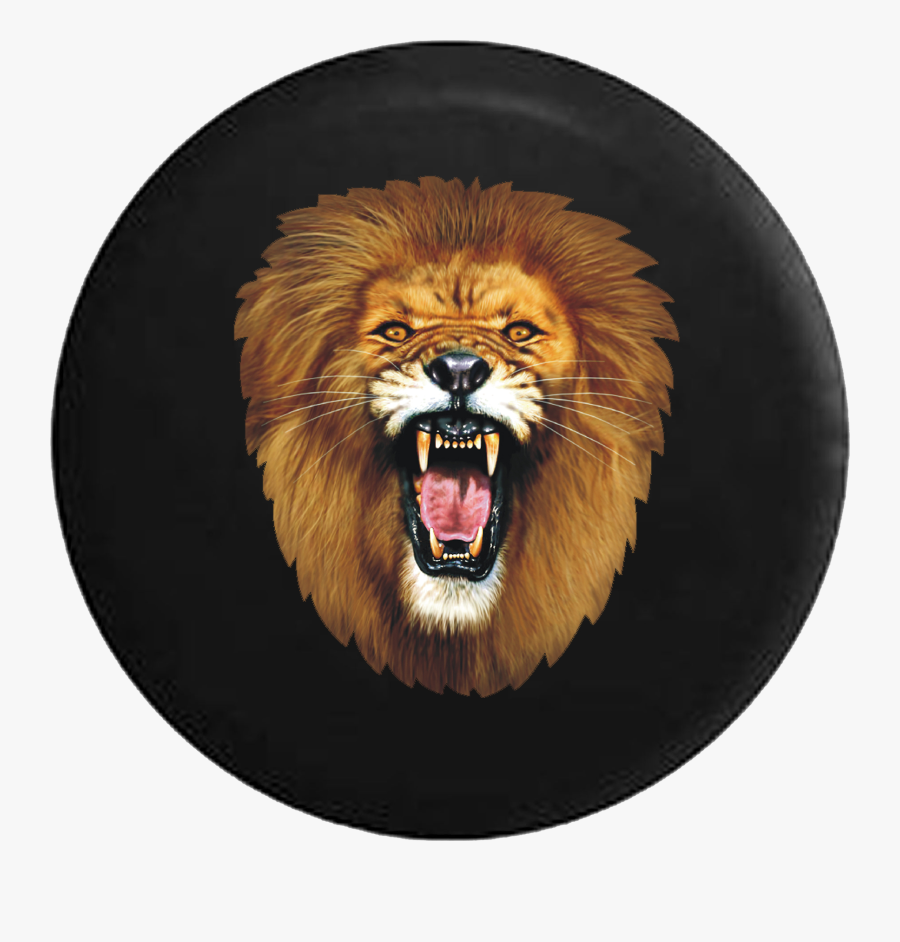 Clip Art Tire Cover Pro Golden - Roaring Lion Face Png, Transparent Clipart