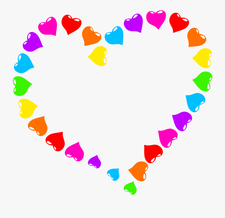 Heart Clipart - Rainbow Heart Clipart, Transparent Clipart