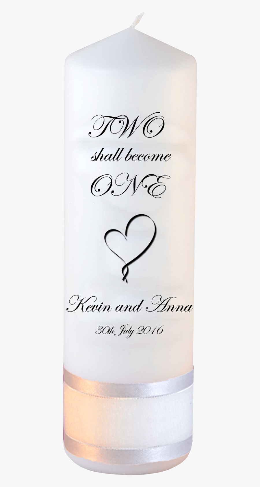 Wedding Candle Inscription Font 2 Heart - Tak Ori, Transparent Clipart
