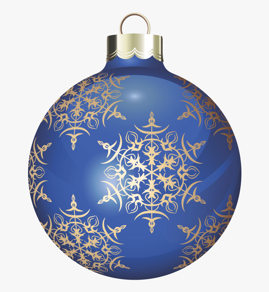 Blue And Gold Christmas Balls, Transparent Clipart