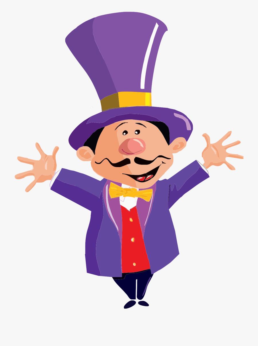 Splats Entertainment Circus Party Ringmaster - Cartoon Circus Ringmaster, Transparent Clipart
