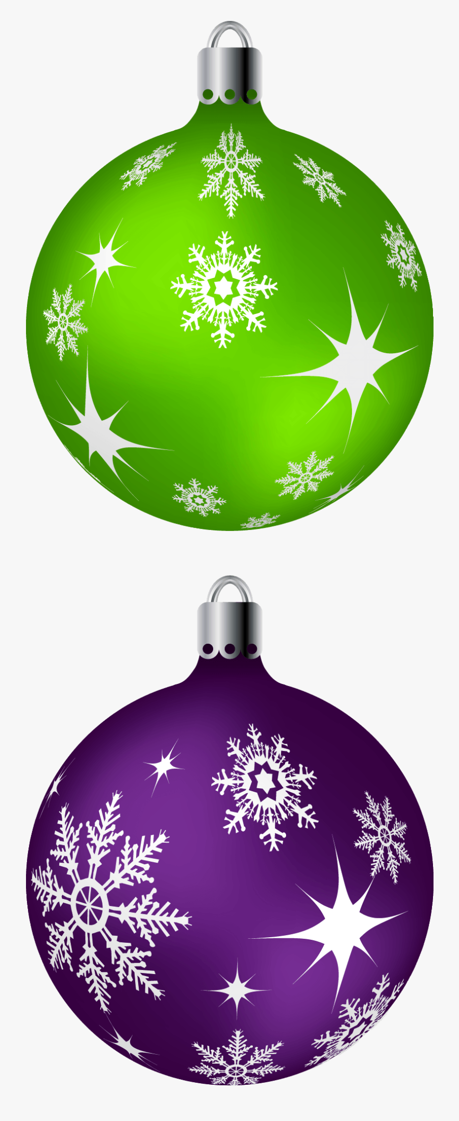 Green And Purple Christmas Balls Png Clipart Picture - Bolas De Natal Colorida, Transparent Clipart