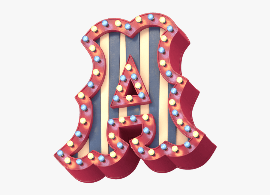 3d Bright Carnival Typeface - Heart, Transparent Clipart