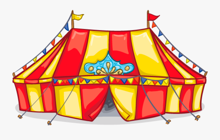 13-1024 - Big Circus Tent Cartoon, Transparent Clipart