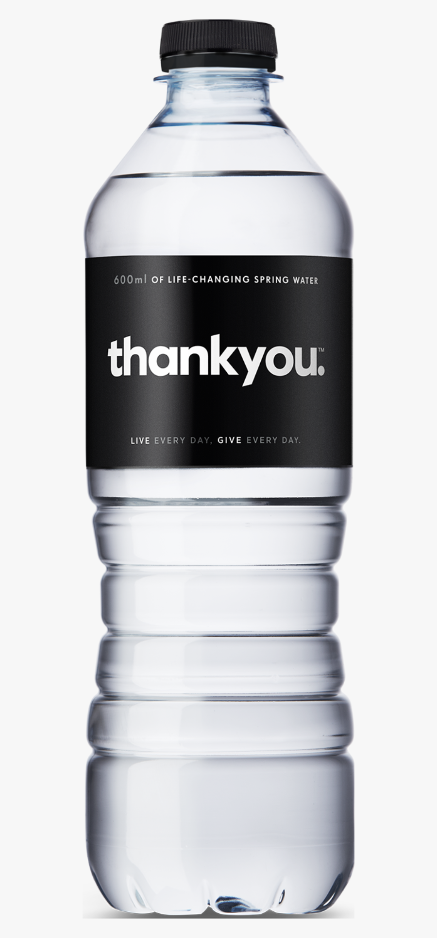 Water Bottle Thank You, Transparent Clipart