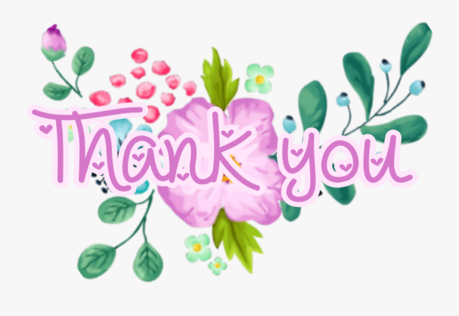 #scmyfavword #myfavword #thankyou #writing #floral - Illustration, Transparent Clipart