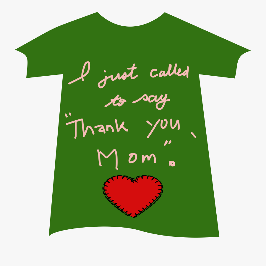 Tshirt Thankyou Mom 02 Clip Arts - Illustration, Transparent Clipart