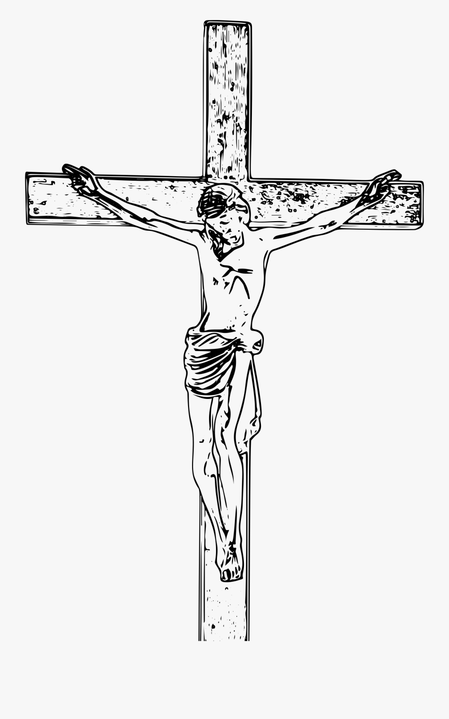 Cross Line Cliparts - Transparent Background Crucifix Clip Art, Transparent Clipart