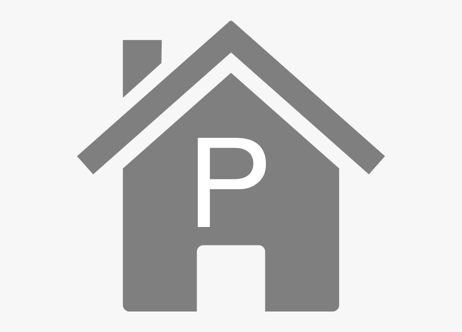 Simple Grey P House Svg Clip Arts - House Silhouette Clipart, Transparent Clipart