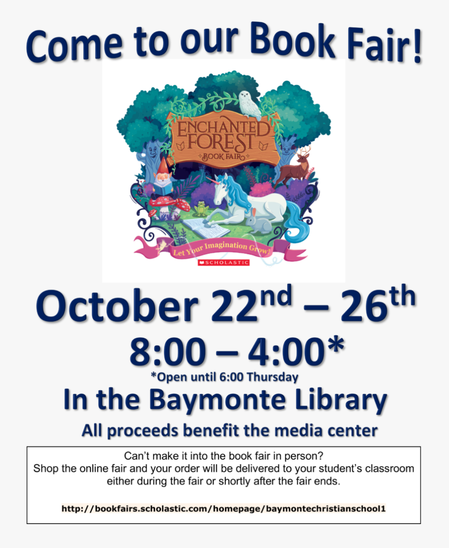 Scholastic Book Fair Flyer Enchanted Forest, Transparent Clipart
