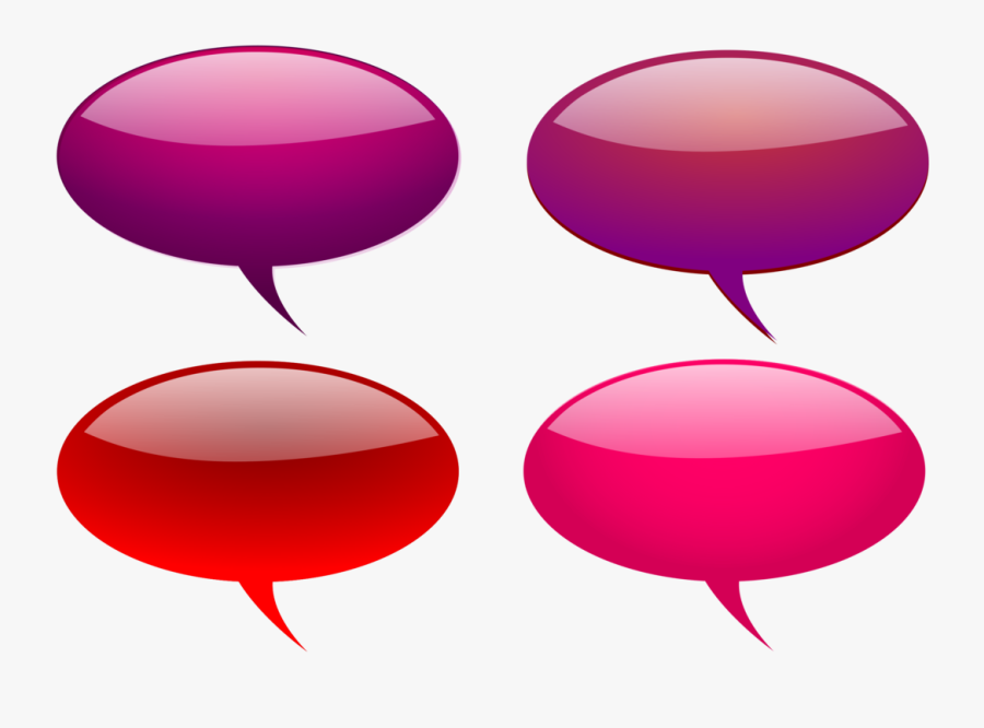 Maroon And Pink Shaded Speech Bubbles Svg Vector File, - Clipart Coloured Speech Bubble, Transparent Clipart