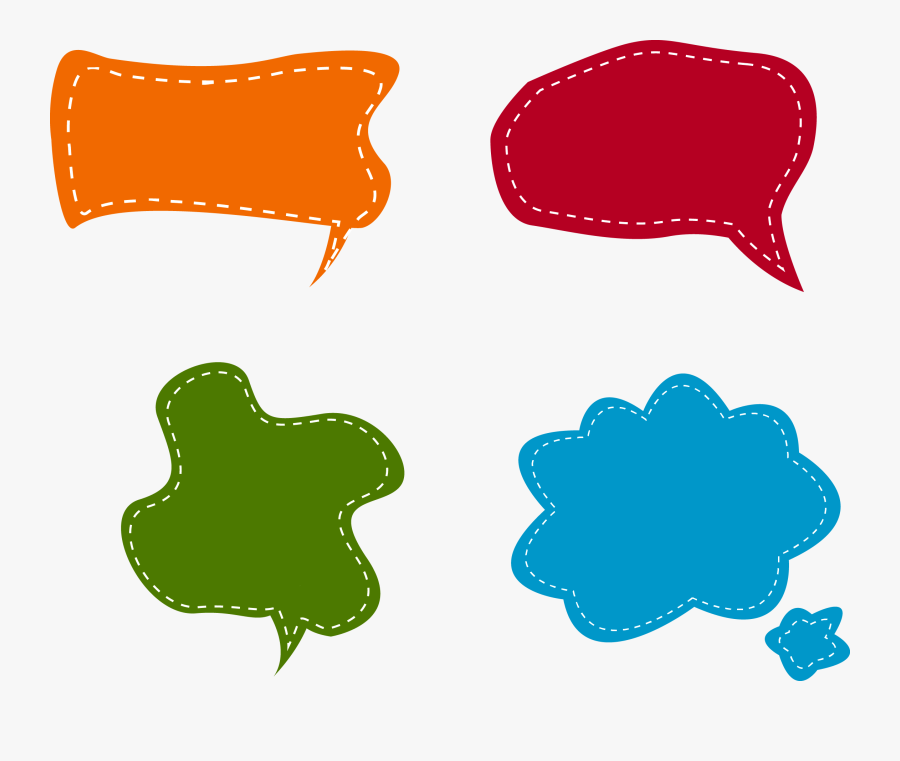 Colors Clipart Speech Bubble - Vector Dialog Box Png, Transparent Clipart