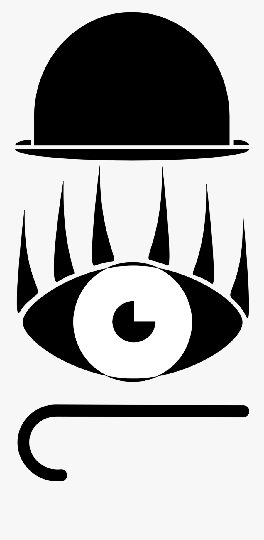 Eye Hat Stick Silhouette Black Png Image - Eye Silhouette, Transparent Clipart