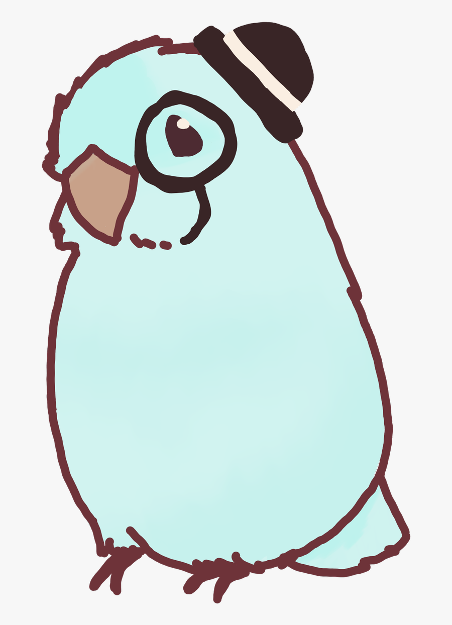 We Have Lil Monocles And Bowler Hats This Time - Birb Art, Transparent Clipart