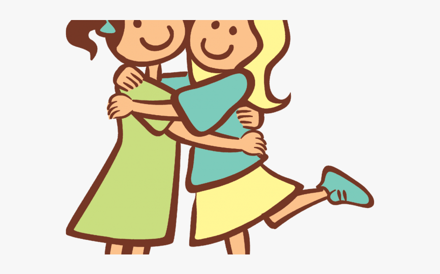 Girl Best Friends Clipart, Transparent Clipart
