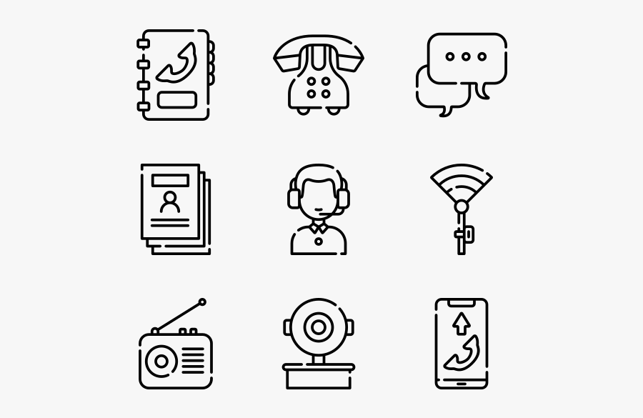 Contact Comunication - Game Icon Line, Transparent Clipart