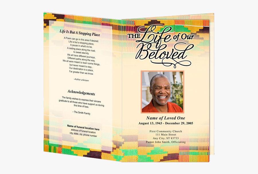 Clip Art Funeral Program Images - Memorial Service Banner, Transparent Clipart