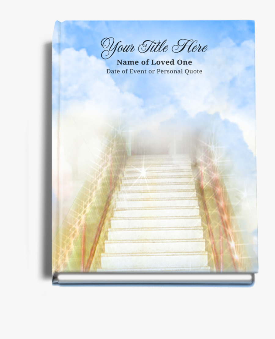 Stairway Perfect Bind Memorial Guest Registry Book - Stairway To Heaven Decal Memorial, Transparent Clipart