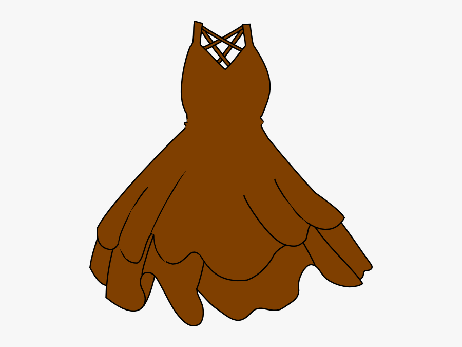 Brown Dress Svg Clip Arts - Black Dress Clip Art, Transparent Clipart
