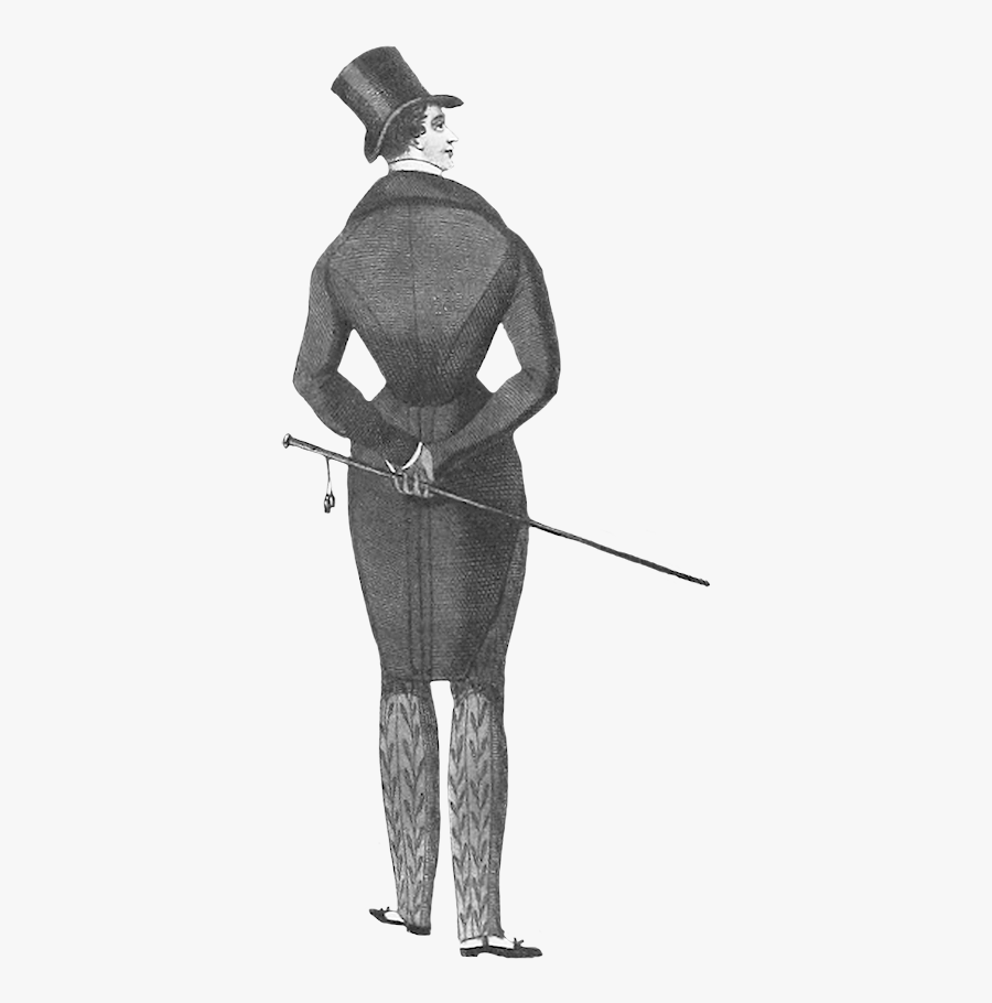 Victorian Gentleman"s Clothing - Sketch, Transparent Clipart