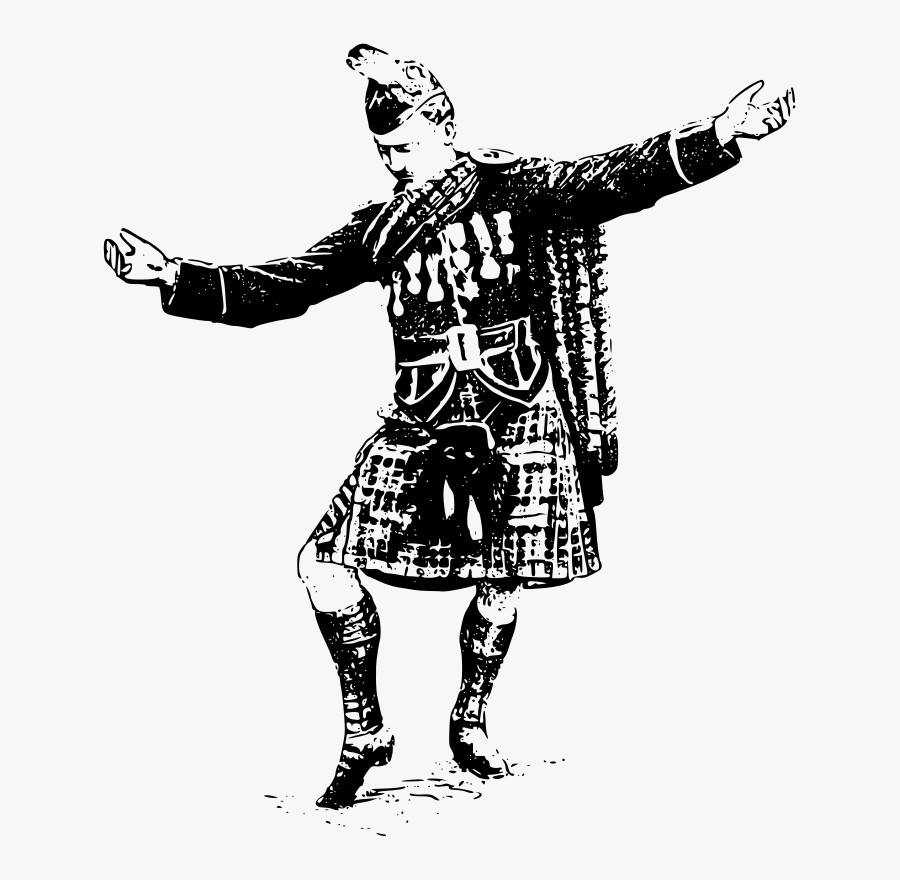 Free Clipart Man In Kilt - Kilt Clipart Black And White, Transparent Clipart