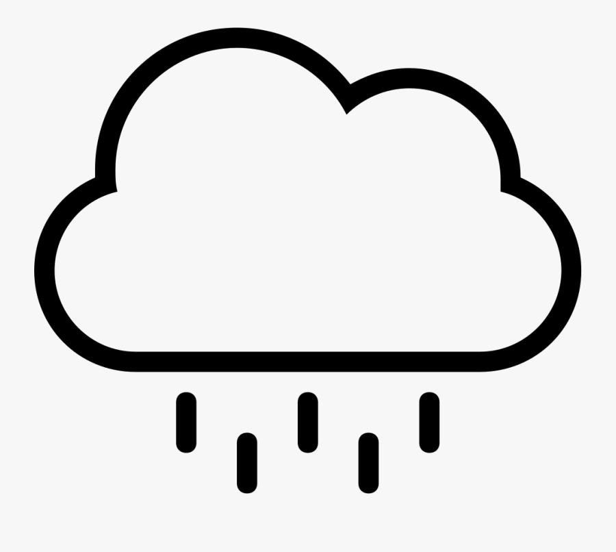 Rain Cloud Stroke Weather Symbol Comments - Rain Cloud Icon Png , Free ...