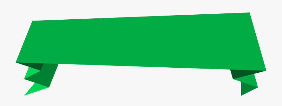 Origami Banners Eps - Green Banner Png, Transparent Clipart