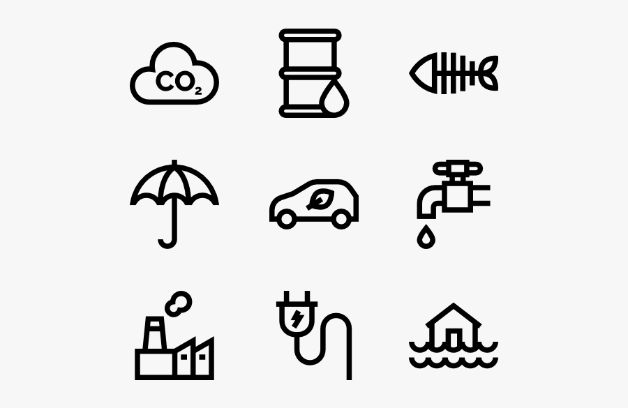 Climate Change - Food Pixel Black And White, Transparent Clipart