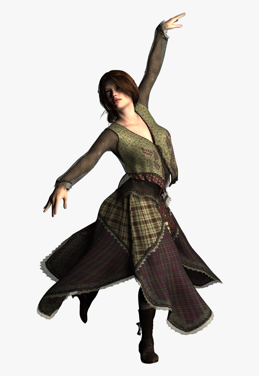 Dancer Girl 3d Model, Transparent Clipart