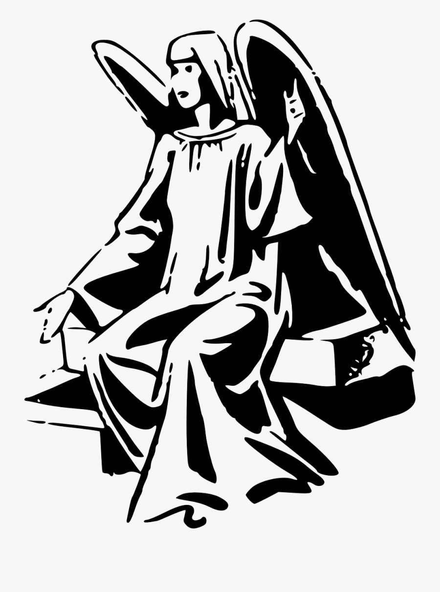 Angel Wings Silhouette Free Picture - Luke 1 26 38 Activity, Transparent Clipart