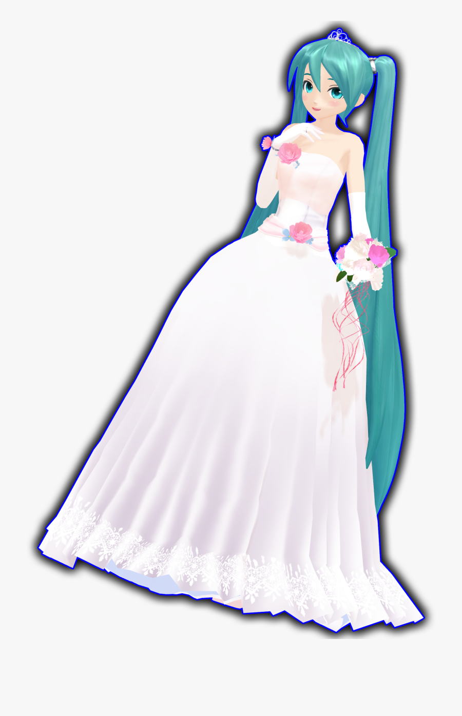 By Umii Tan Colon Bride Miku Download By Umii Tan - Miku Hatsune Wedding Dress, Transparent Clipart