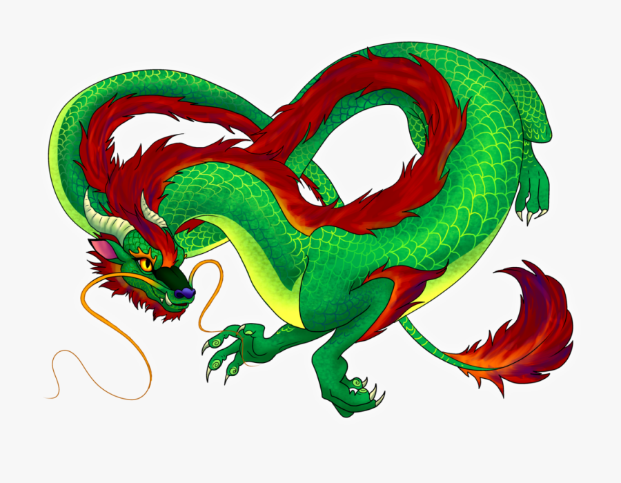 Transparent Chinese Dragon Clipart - Red And Green Dragon, Transparent Clipart