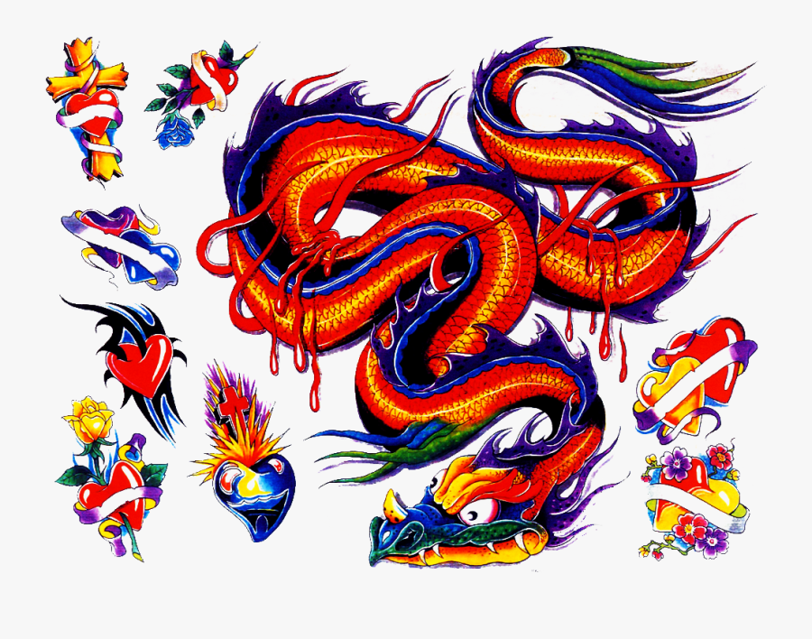 Colored Tattoo Transparent, Transparent Clipart