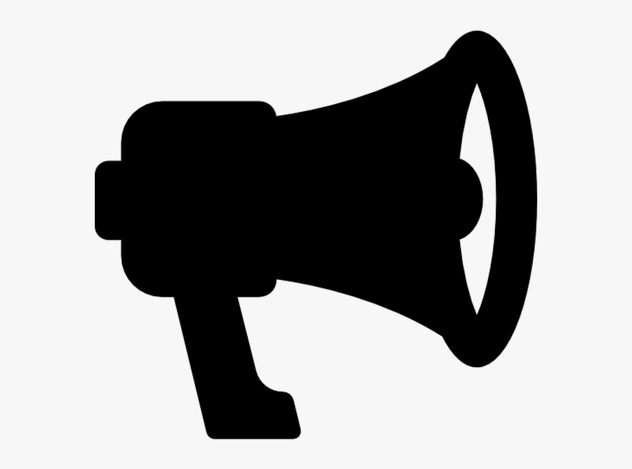 Free Icon Designed By - Mégaphone Blanc Png, Transparent Clipart